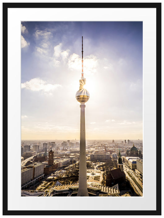 Großstadt Fernsehturm Berlin City Passepartout 80x60