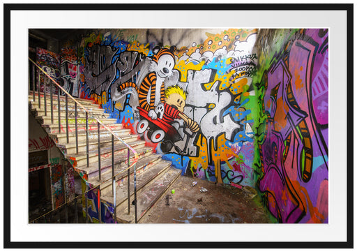 Coloured Streetart Graffiti Passepartout 100x70
