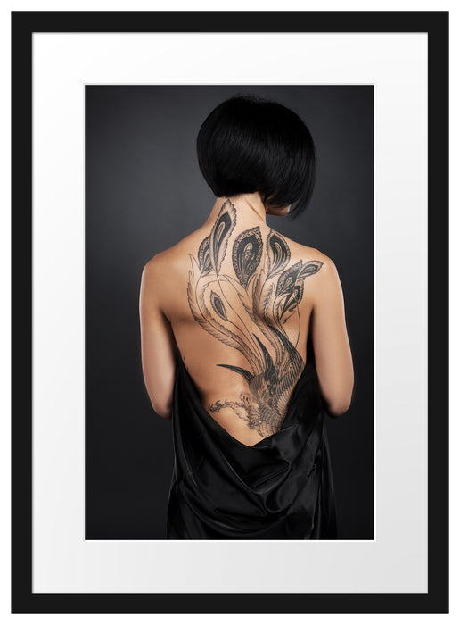 Sexy Dragon Tattoo Passepartout 55x40