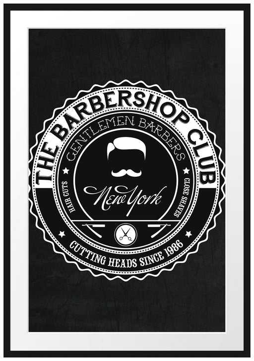 the Barber-Shop-Club black Passepartout 100x70