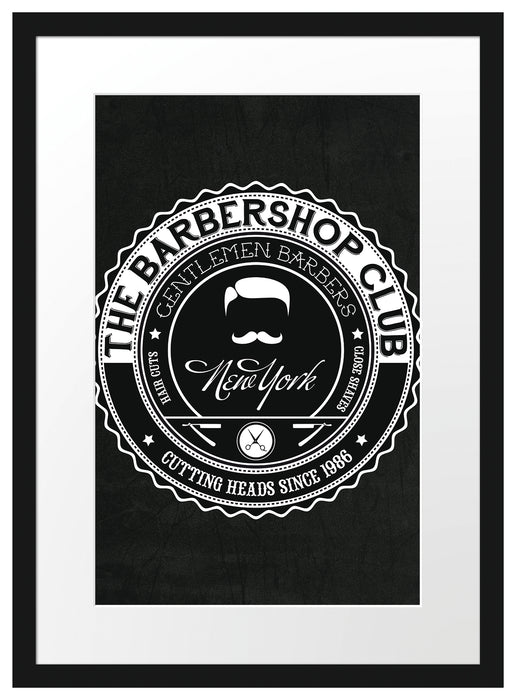 the Barber-Shop-Club black Passepartout 55x40