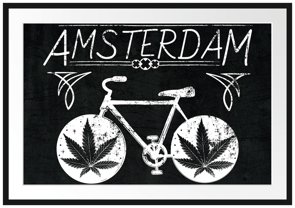 Amsterdam Black Passepartout 100x70