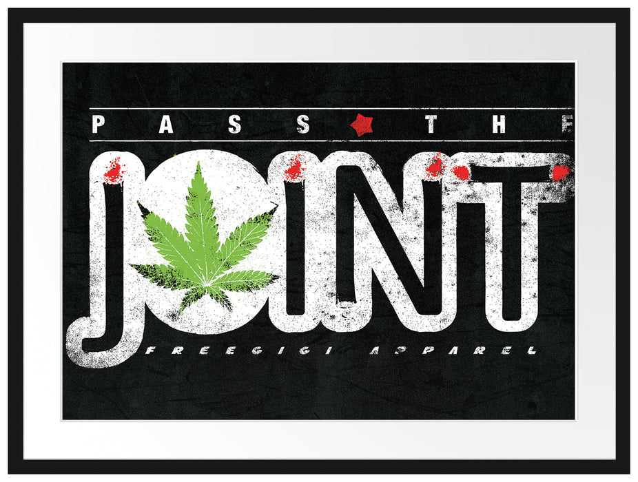 Pass the joint Black Passepartout 80x60