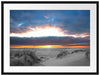 Nordseeküste bei Sonnenaufgang Passepartout 80x60