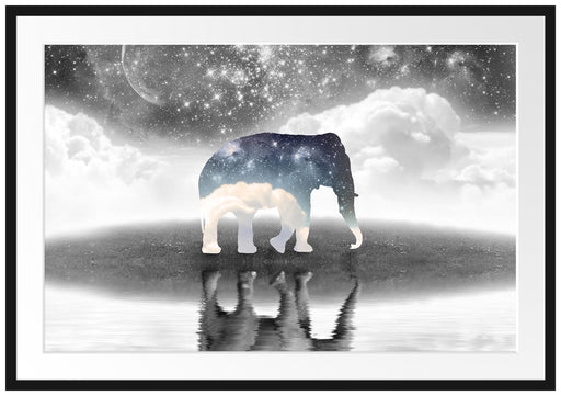 Einsamer Elefant Passepartout 100x70