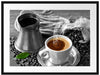 Kaffe mit Kännchen Passepartout 80x60