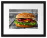 appetitlicher Cheeseburger Passepartout 38x30