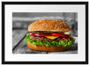 appetitlicher Cheeseburger Passepartout 55x40
