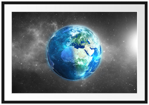Unsere Erde im Weltall Passepartout 100x70