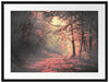 Waldstraße im Herbst Passepartout 80x60