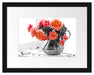 Wunderschöne Rosen in Krug Passepartout 38x30