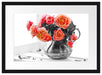 Wunderschöne Rosen in Krug Passepartout 55x40
