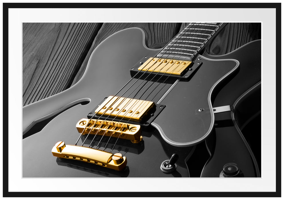 elegante E-Gitarre Passepartout 100x70