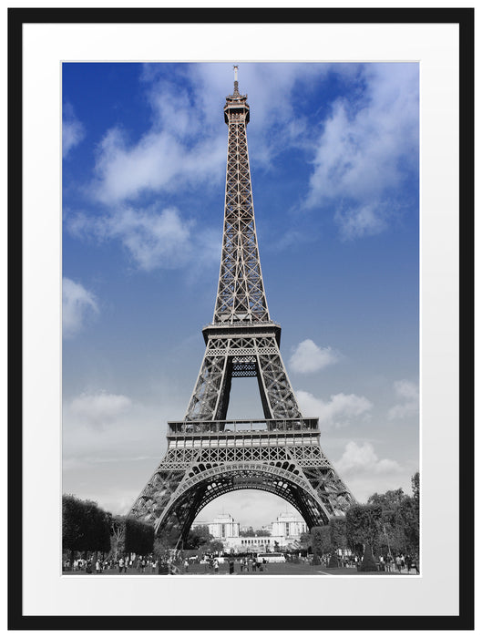 Eifelturm mit Himmel Paris Passepartout 80x60