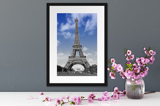 Eifelturm mit Himmel Paris Passepartout Wohnzimmer