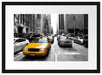 Gelbes Taxi in New York Passepartout 55x40