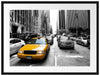 Gelbes Taxi in New York Passepartout 80x60