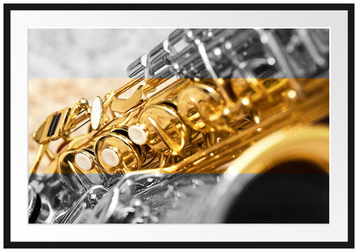 schimmerndes Saxophon Passepartout 100x70