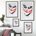 Joker Gesicht auf Spanplatte Passepartout Dekovorschlag