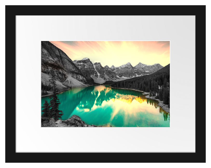 Moraine Lake in Canada Passepartout 38x30