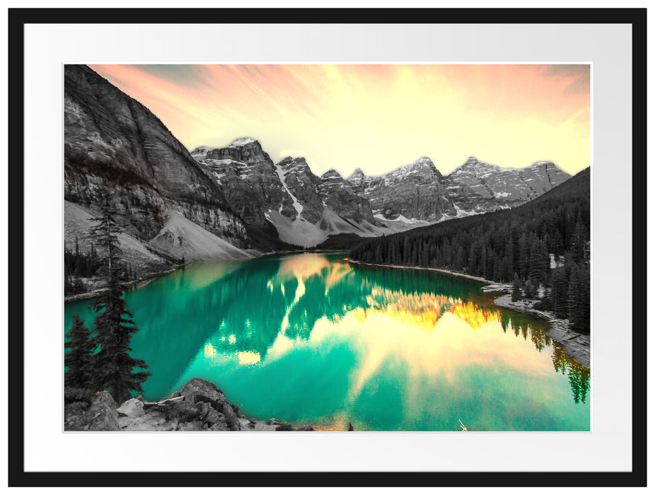 Moraine Lake in Canada Passepartout 80x60