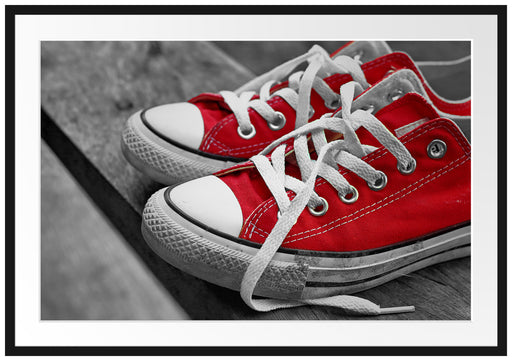 Coole Rote Schuhe Passepartout 100x70