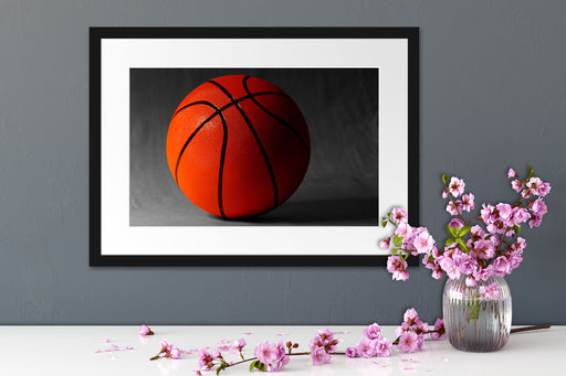 Basketball schwarzer Hintergrund Passepartout Wohnzimmer