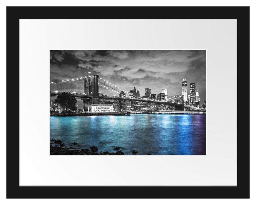 New York Skyline B&W Passepartout 38x30