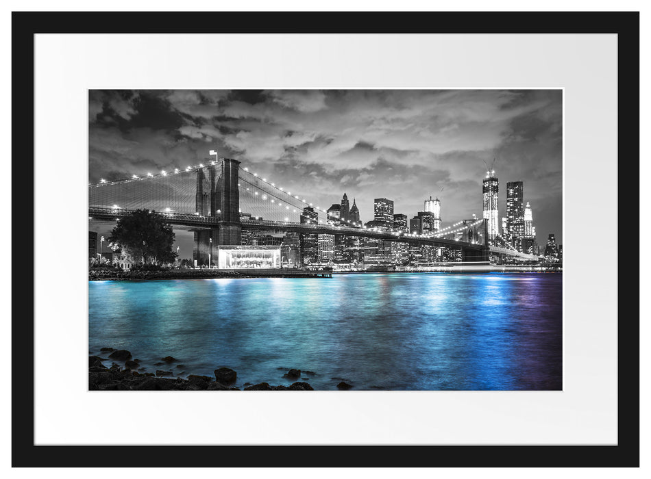 New York Skyline B&W Passepartout 55x40