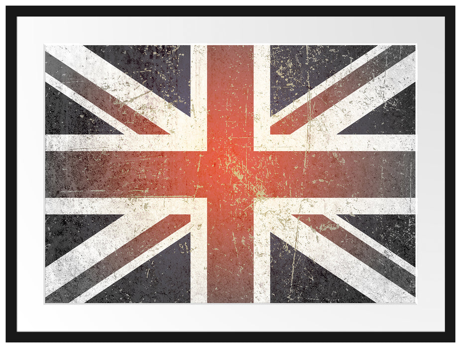 British Union Jack Passepartout 80x60