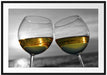 Wein in Gläsern am Meer Passepartout 100x70