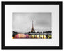 Eifelturm in Paris B&W Passepartout 38x30