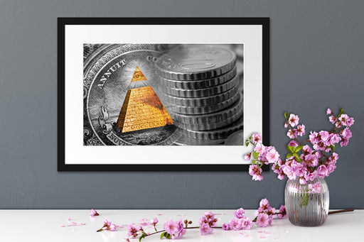 Illuminati Pyramide Dollar Passepartout Wohnzimmer