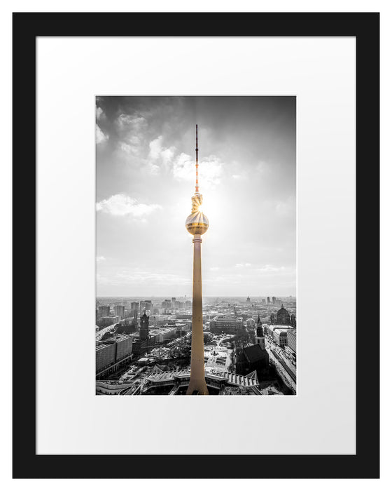 Berliner Fernsehturm Passepartout 38x30