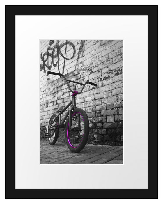 BMX Fahrrad Graffiti Passepartout 38x30