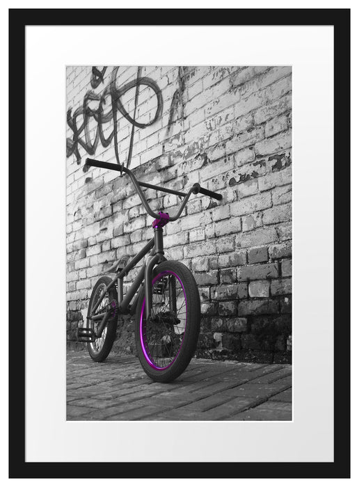 BMX Fahrrad Graffiti Passepartout 55x40