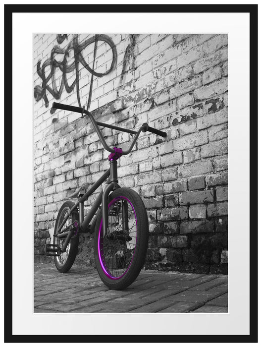 BMX Fahrrad Graffiti Passepartout 80x60