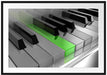 Piano green Klaviertasten Passepartout 100x70