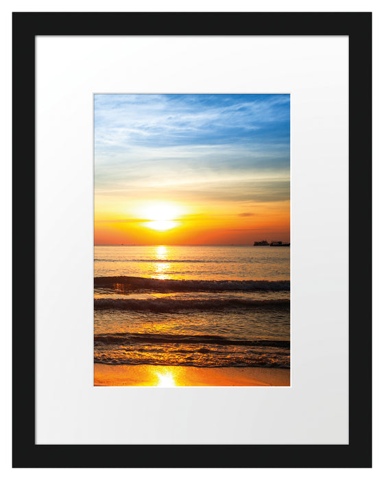 Malibu Beach Sonnenaufgang Passepartout 38x30
