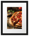 Pizza Käse Salamipizza Passepartout 38x30