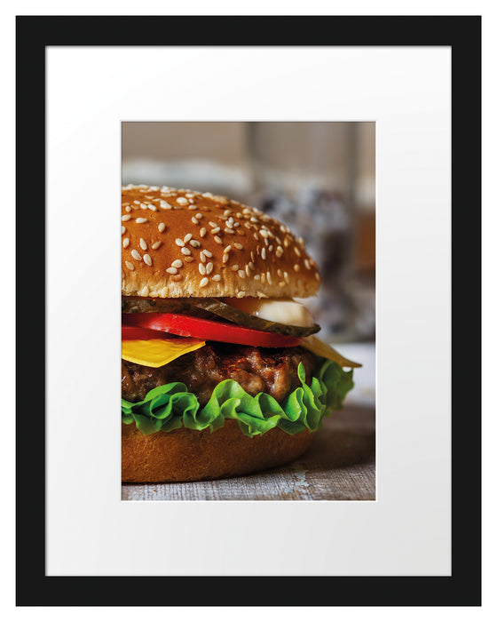 Hamburger Fast Food Passepartout 38x30