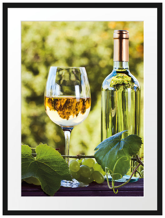 Wein und Weintrauben Passepartout 80x60