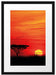 Roter Sonnenuntergang in Afrika Passepartout 55x40