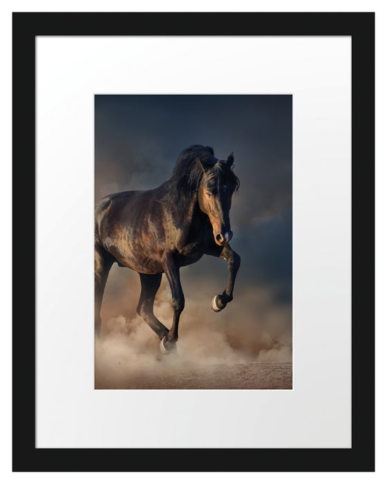 Schwarzes Pferd Passepartout 38x30