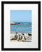 Pinguine am Strand Passepartout 38x30