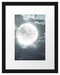 Vollmond Sterne Wolken Passepartout 38x30