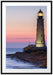 Leuchtturm in Abenddämmerung Passepartout 100x70