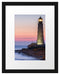 Leuchtturm in Abenddämmerung Passepartout 38x30