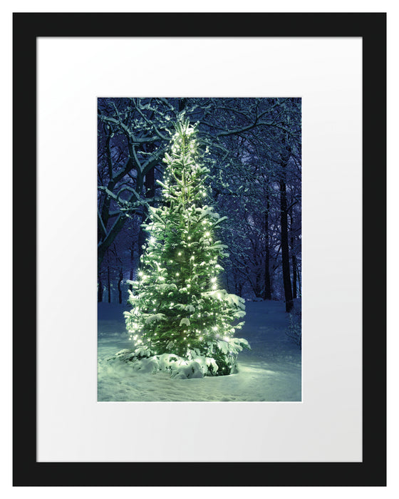 Leuchtender Weihnachtsbaum Passepartout 38x30