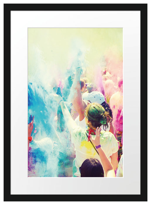 Farben Festival Holi Indien Passepartout 55x40